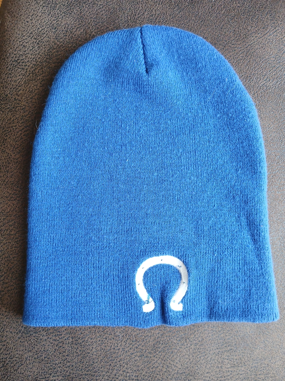 NFL Indianapolis Colts Royal Blue Knit Beanie with White Horseshoe Accent